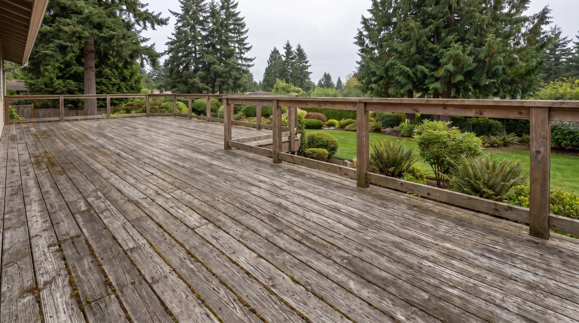 A Seattle deck before and after a Craft Boys build — before